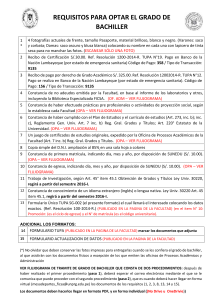 REQUISITOS GRADO DE BACHILLER