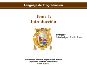 1era. Sesión Lenguajes de ProgramacionI 2017 - II