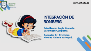 Integración de Romberg- Aplicación