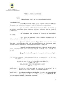 Resoluci&oacute;n Educativa R&iacute;o Negro: Apertura de Legajos Docentes