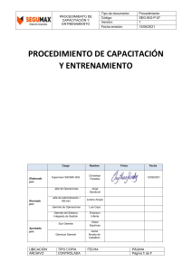 SEG-SIG-P-07. Procedimiento de capacitación, entrenamiento e inducción.