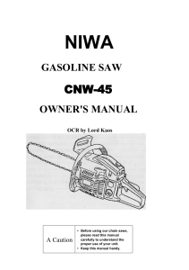 Motosierra niwa 45cc Manual Ocr