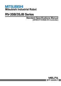 RV-3S - Standard Specifications Manual (CR1B-571,CR2B-574 Controller) BFP-A8408-F (09.09)