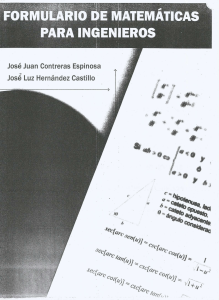 Formulario de Matemáticas para Ingeniería