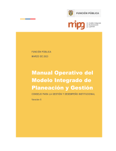 Manual Operativo MIPG v5 actualizado