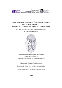 Azcurra, C. D. (2019). Aportes potenciales de la euritmia de Steiner a la práctica musical a la luz de la cognición musical corporeizada. Tesis de Maestría en Psicología de la Música
