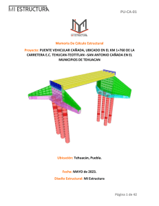 MEMORIA DE CÁLCULO  PUENTE CAÑADA MAYO 2023
