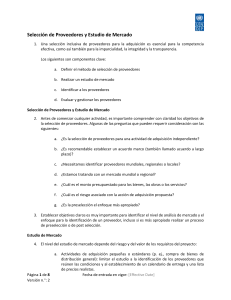 PSU Sourcing of Suppliers Sourcing and Market Research Spanish