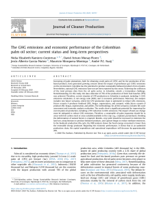 The GHG emissions and economic performance of the Colombian palm oil sector; current status and long-term perspectives