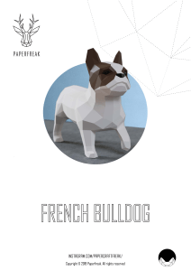 bulldog francés PAPERCRAFT