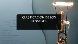 Clasificación de los sensores