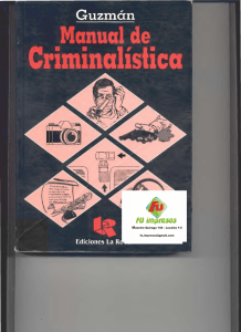 MANUAL DE CRIMINALISTICA - DE GUZMAN 2019