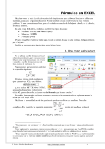 Formulas EXCEL