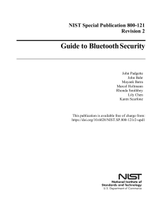 NIST - Guide to Bluetooth Security
