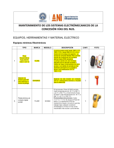 EQUIPOS HERRAMINETA Y MATERIAL ELECTRICO