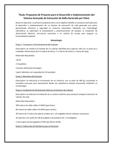 Propuesta de Proyecto para el Desarrollo e Implementación del Sistema Avanzado de Extracción de Rafia Generada por Polvo