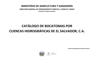 Cat&aacute;logo de Bocatomas en Cuencas Hidrogr&aacute;ficas de El Salvador