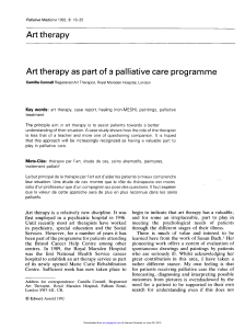 art - as part of palliative care programme