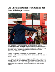 Las 11 Manifestaciones Culturales del Perú Más Importantes