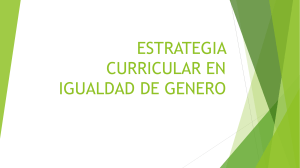 ESTRATEGIA CURRICULAR EN IGUALDAD DE GENERO