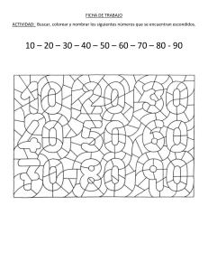 Fichas matemáticas Segundo