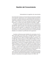 Gesti&oacute;n del Conocimiento: Origins & Evolution
