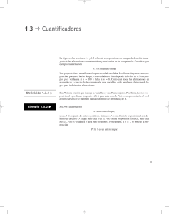 Cuantificadores: L&oacute;gica Matem&aacute;tica y Funciones Proposicionales