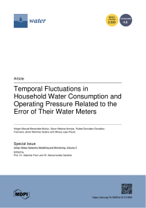 Temporal fluctuations in household water consumption