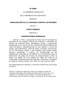 N 8589 LEY DE PENALIZACIÓN DE LA VIOLENCIA CONTRA LA MUJER CON REFORMAS