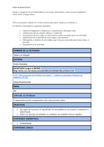 Propuesta de actividad diáctica con corpus^LJ diccionarios u otros recurso didácticos