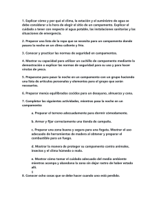 requisitos de especialidad de arte de acampar