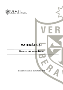 Manual de Matem&aacute;tica I - USMP