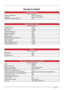 TOYOTA RUSH AT - FICHA TECNICA