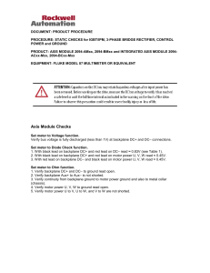 Kinetix 6x00 Static Check Procedure