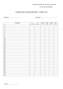 PLANILLA CALIFICACION 2021 1ºA