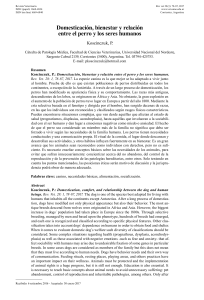 DOMESTICACIONBIENESTRA Y RELACION ENTRE EL PERRO Y LOS SERES HUMANOS