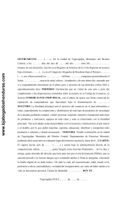 Formato Escritura Comerciante Individual Honduras