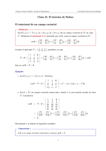 Clase 24. Teorema de Stokes