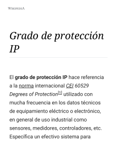 Grado de protección IP - Wikipedia, la enciclopedia libre