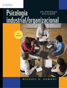 Psicología industrial organizacional: Un enfoque aplicado, Michael G. Aamodt