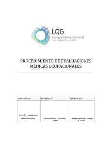 LQG - Procedimiento de Evaluaciones Médicas Ocupacionales - Vacunación