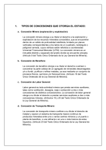 TIPOS DE CONCESIONES OTORGA EL ESTADO