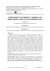 Enrichment of Product Models of Ships from a Recycling Perspective