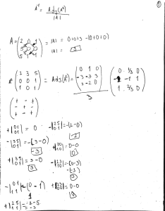 trabajo del núcleo 2  de álgebra lineal, matriz inversa