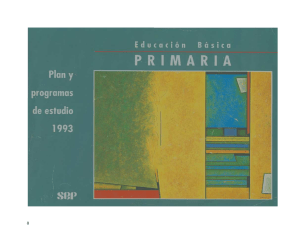 Plan y Programas de Estudio Primaria M&eacute;xico 1993