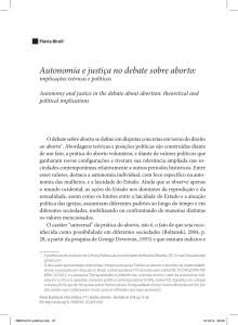 Autonomia e justiça no debate sobre aborto