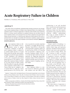 insuficiencia respiratoria aguda pediatría