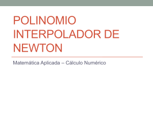 Polinomio interpolador de newton