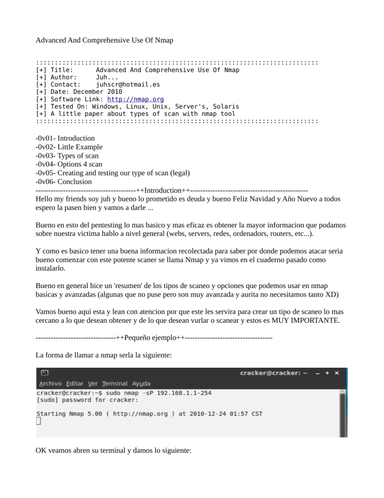 Guía Avanzada de Escaneo con Nmap