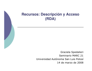 Recursos: Descripción y Acceso (RDA)